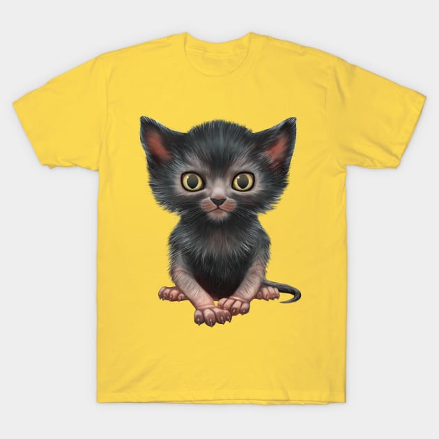 Cat-a-clysm lykoi kitten T-Shirt by ikerpazstudio